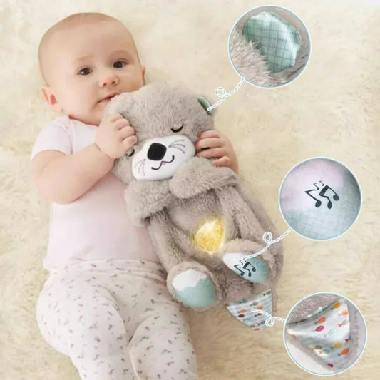 Peluche relajante para bebé que simula respiración ( koala gris )