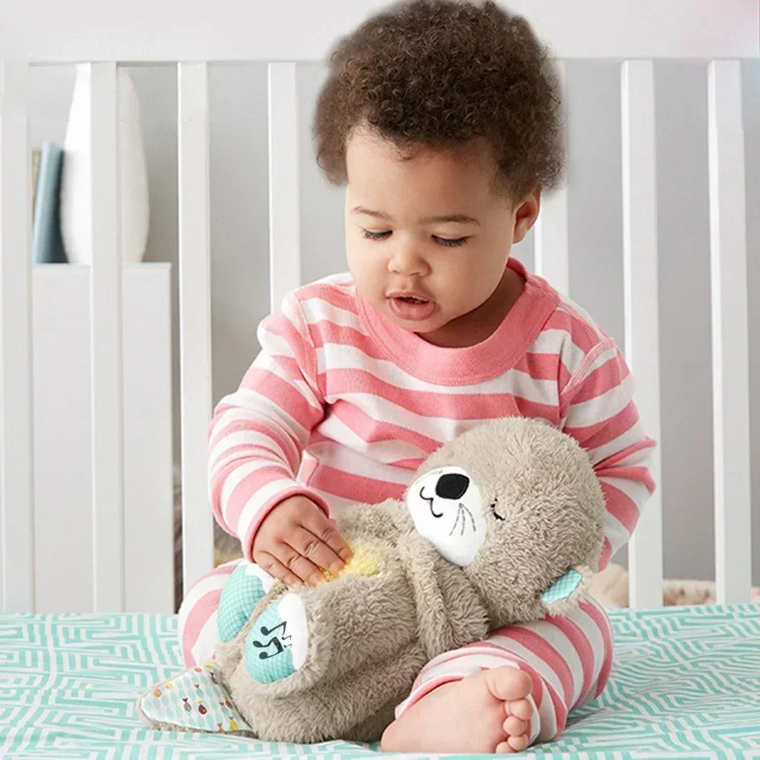 Peluche relajante para bebé que simula respiración ( koala gris )